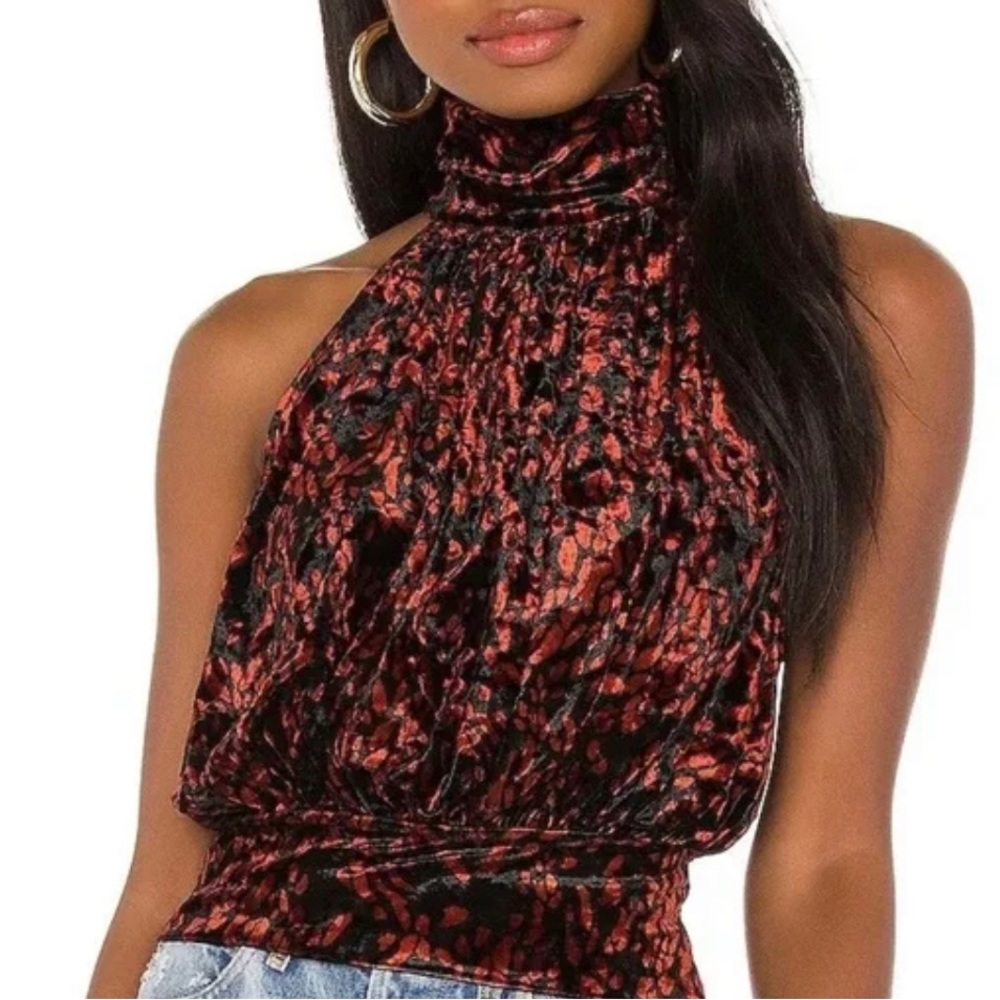 Free people halter valvet top